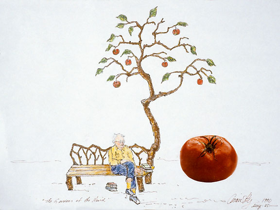 Drawing for the Garden of the Mind, ©1990 Victor Cicansky