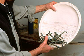 Victor Cicansky at work in his studio