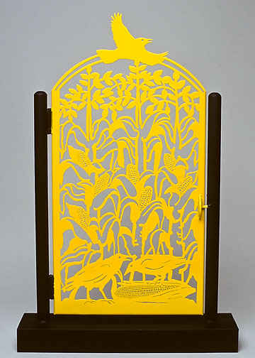 Yellow Garden Gate, ©2001 Victor Cicansky